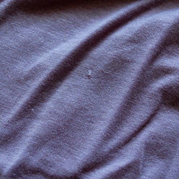 We The Free People Long Sleeve Top Lavender Tencel Oversized Tie Collar - Picture 6 of 8